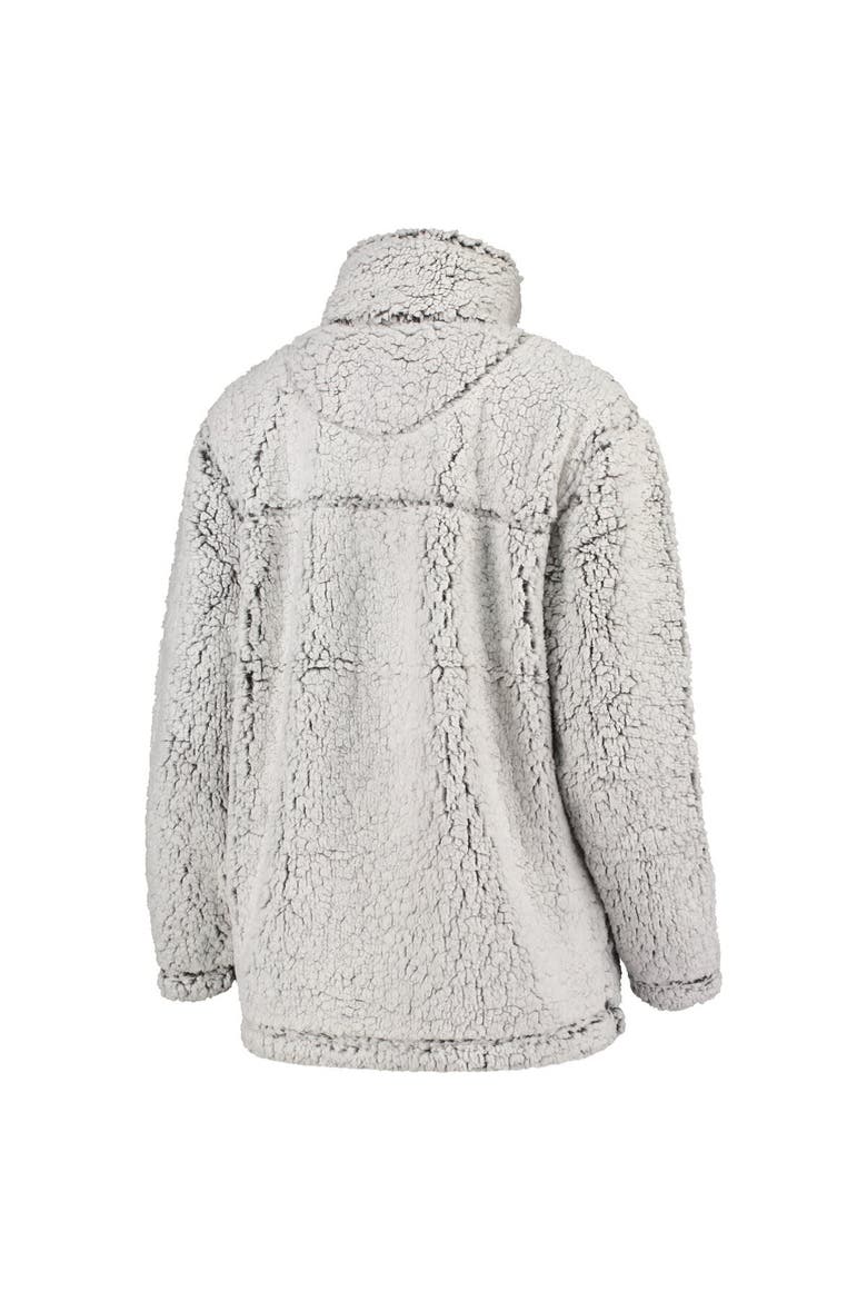 Women's G-III 4Her by Carl Banks Gray Nashville Predators Sherpa Quarter-Zip Pullover Jacket, Alternate, color, Gray