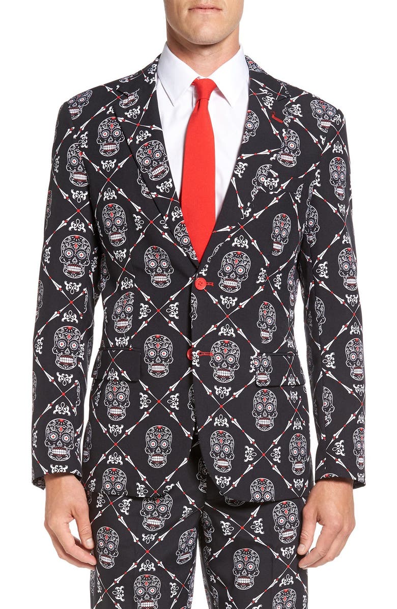 OppoSuits 'Haunting Hombre' Trim Fit Suit with Tie, Alternate, color,