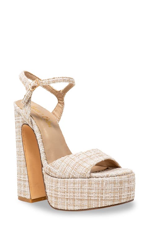 Tweed Platform Sandal (Women)