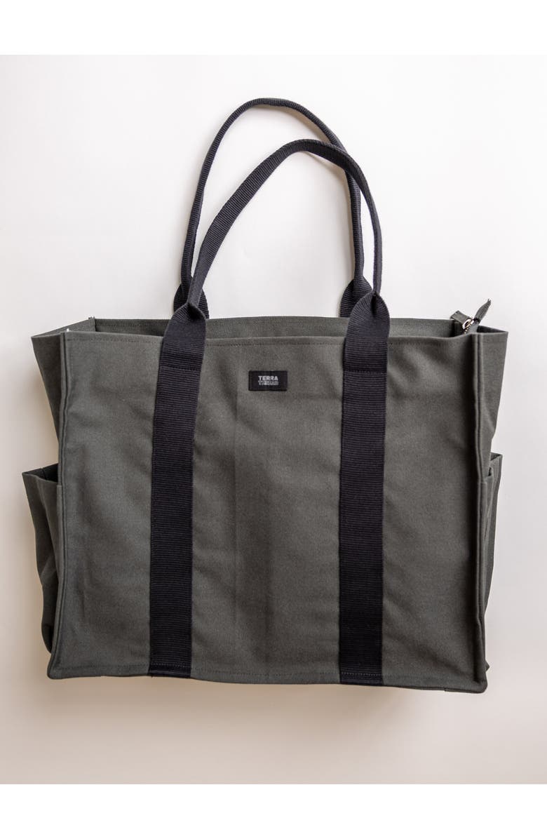 Terra Thread Organic Cotton Everyday Canvas Tote, Main, color, Charcoal Grey