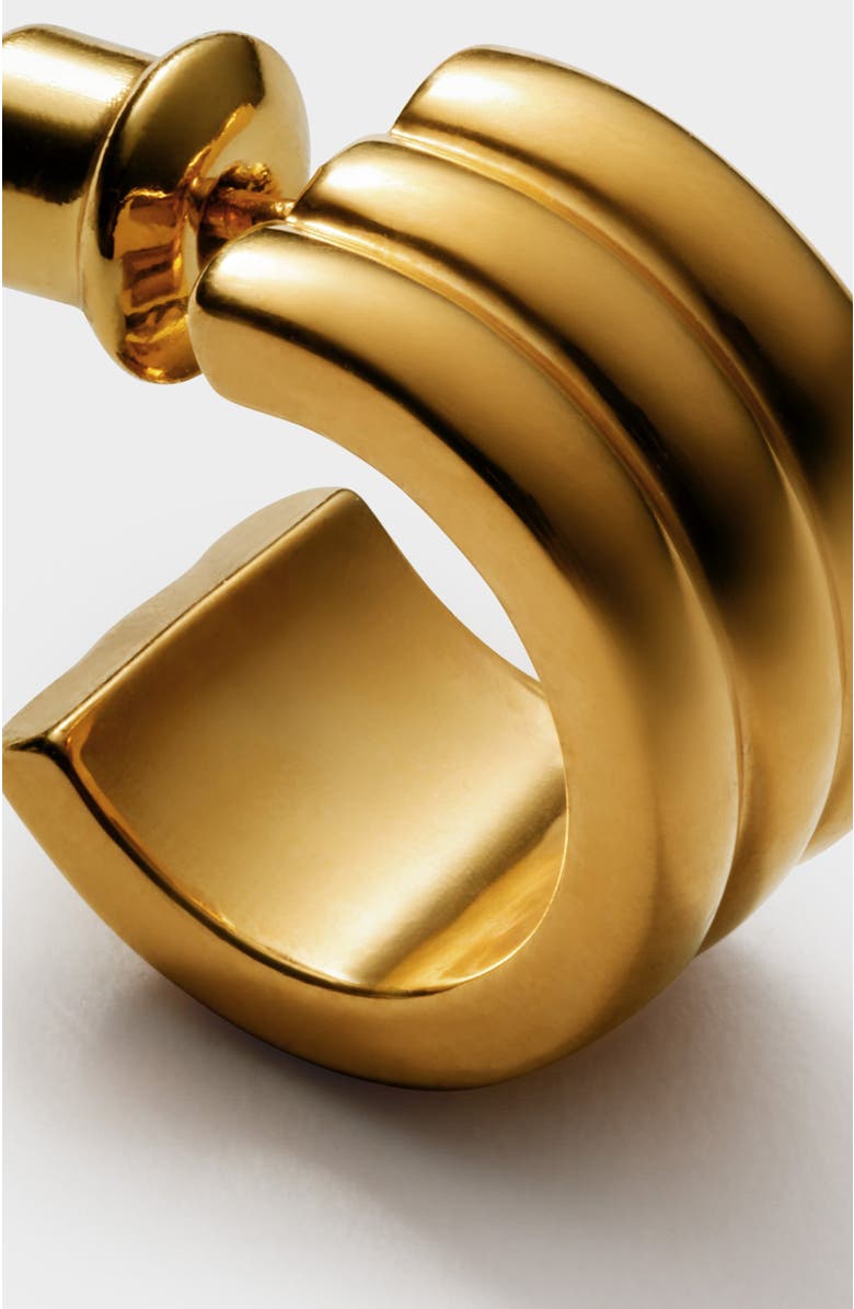 Katie Loxton Hanna Huggie Hoop Earrings, Alternate, color, Gold Coated