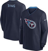 Nike Men's Nike Navy Tennessee Titans 2023/24 Sideline Repel V-Neck Long Sleeve Pullover Windshirt
