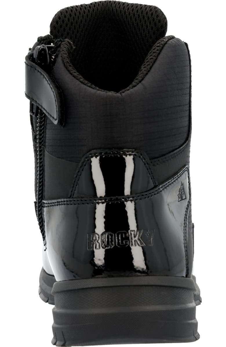 Rocky 6" Black Side Zip Public Service Boot, Alternate, color, Black