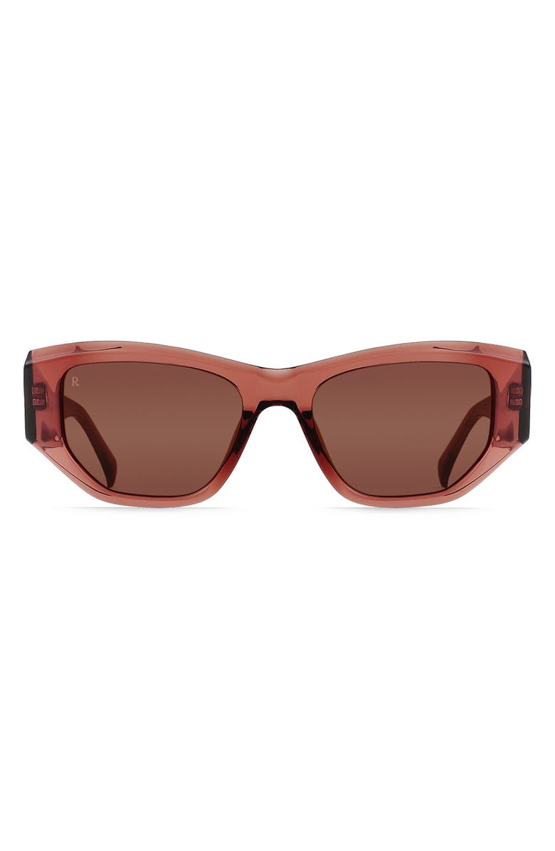 RAEN Ynez 54mm Mirrored Square Sunglasses, Main, color, Allegra/ Teak