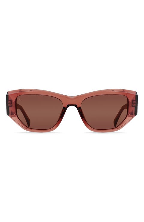 Ynez 54mm Mirrored Square Sunglasses