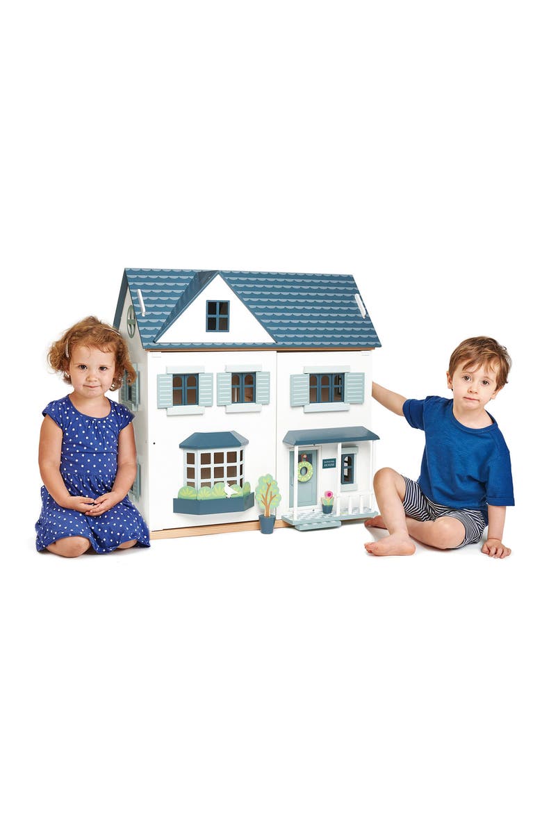 Dovetail Wooden Dollhouse, Alternate, color, WHITE