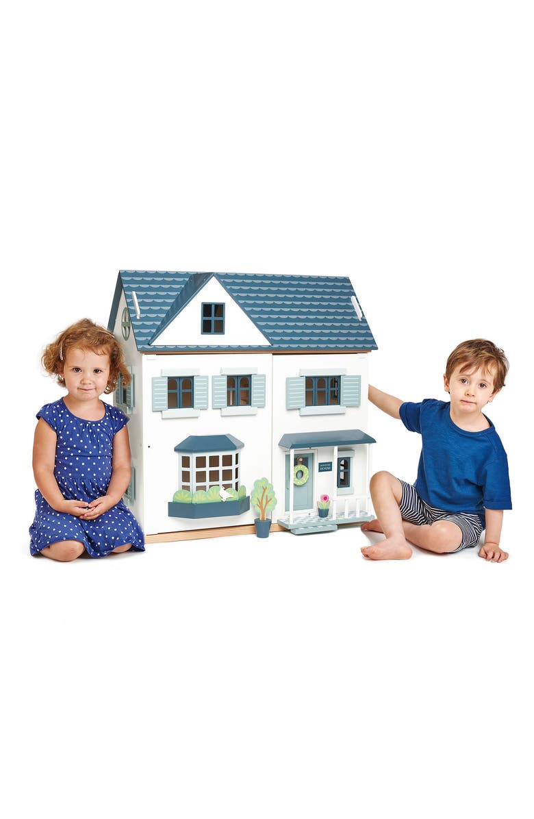 Tender Leaf Toys Dovetail Wooden Dollhouse, Alternate, color, White