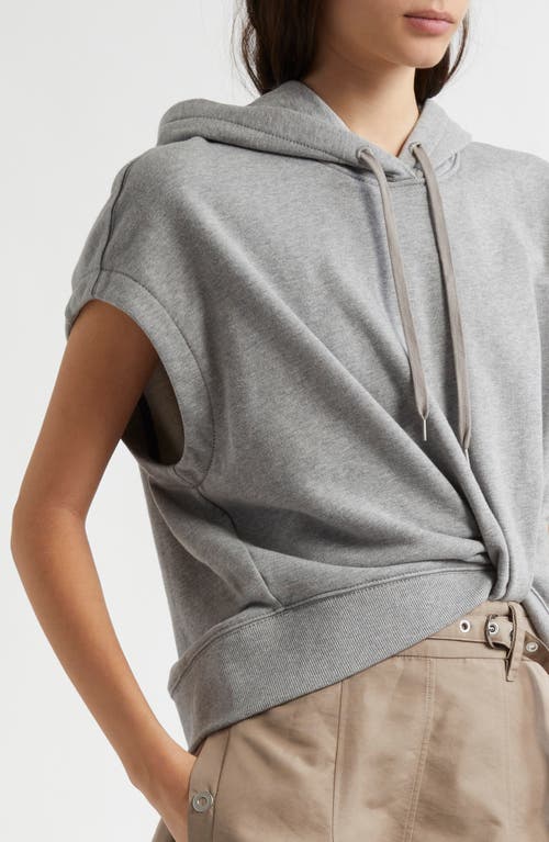 Shop 3.1 Phillip Lim Mixed Media Hoodie Dress In Grey Melange Portobello