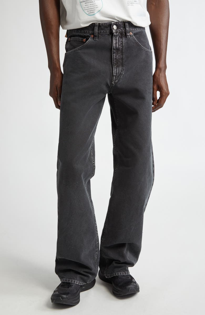 MM6 Maison Margiela 5-Pocket Straight Leg Jeans, Main, color, Black