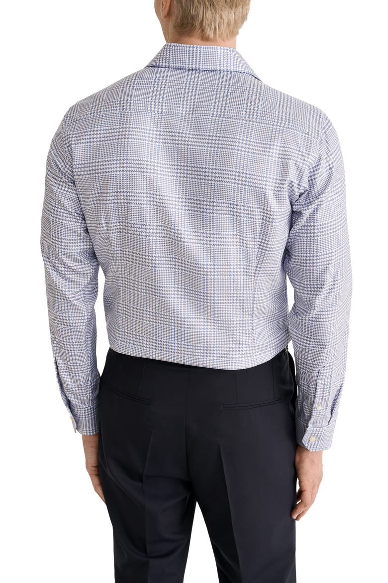 Slim Fit Checked King Twill Shirt, Alternate, color, DARK BLUE