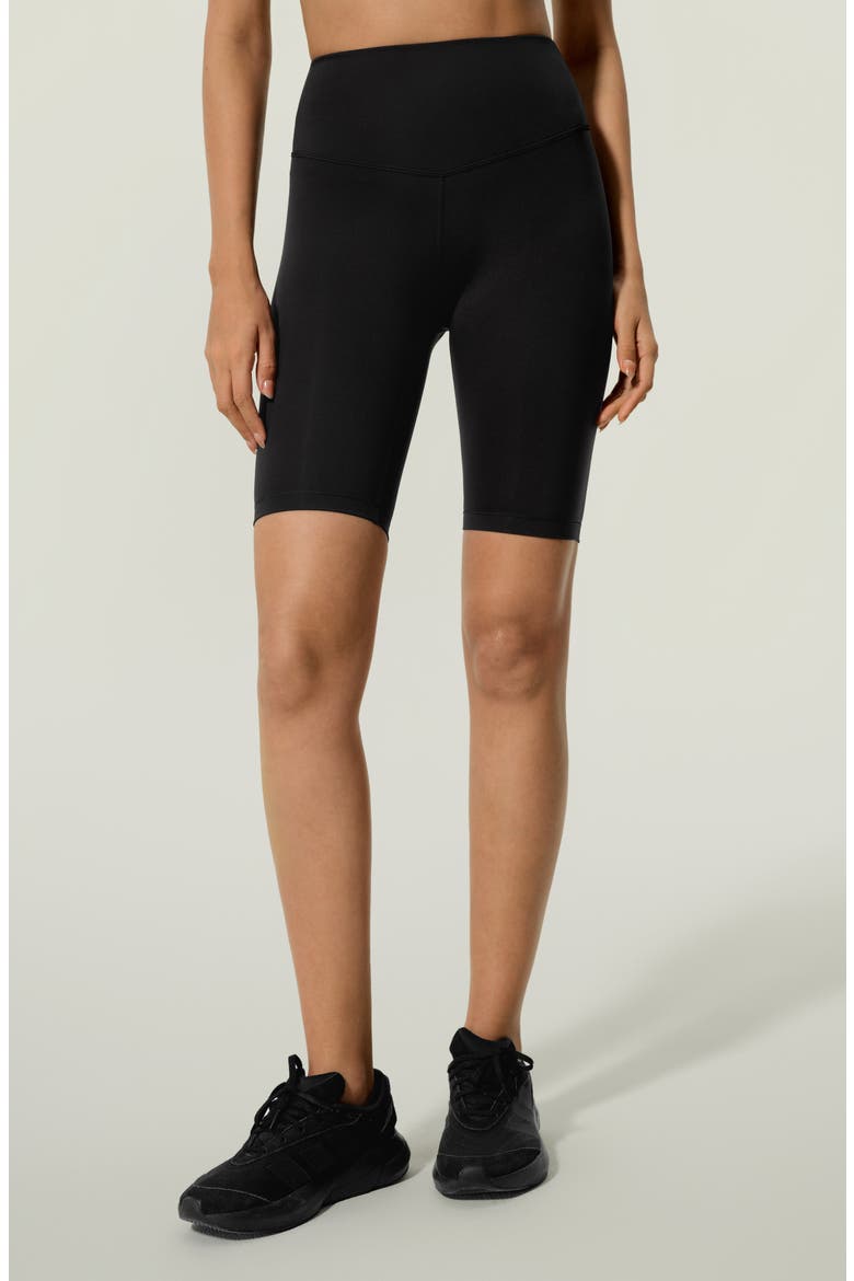 Women's Silk Contour Second Skin Biker Shorts, Alternate, color, Black