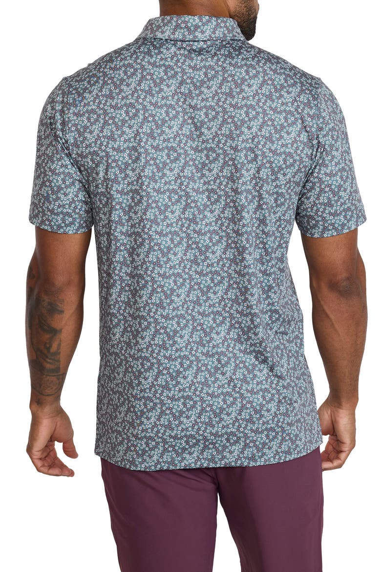 Core Performance Polo, Alternate, color, DITSY DOWN - DARK FOREST