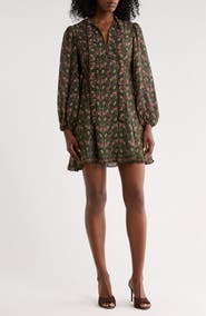 MAX STUDIO Tie Neck Long Sleeve Dress