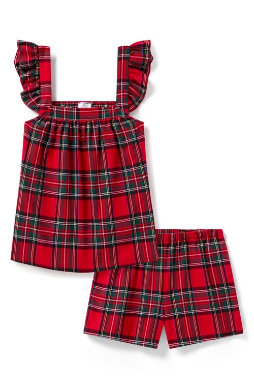 Petite Plume Imperial Tartan Pajamas In Red