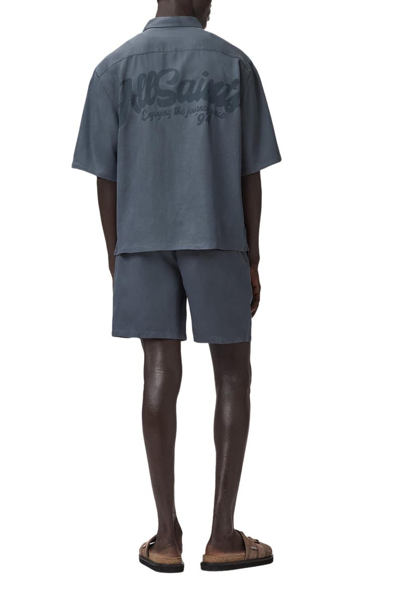 Circe Flat Front Shorts, Alternate, color, MOONSTONE BLUE