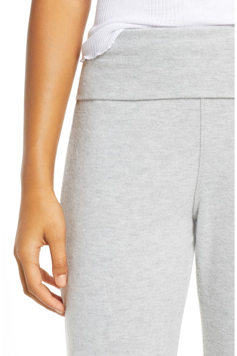 Foldover Wide Leg Lounge Pants, Alternate, color, GREY
