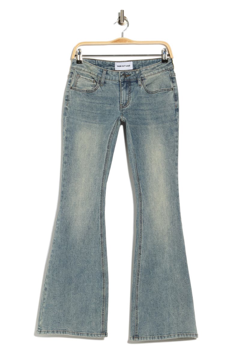 Ultra Low Rise Flare Jeans, Alternate, color, LIGHT WASH