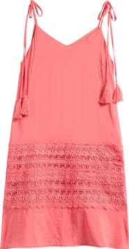Elan Crochet Trim Cover-Up Dress