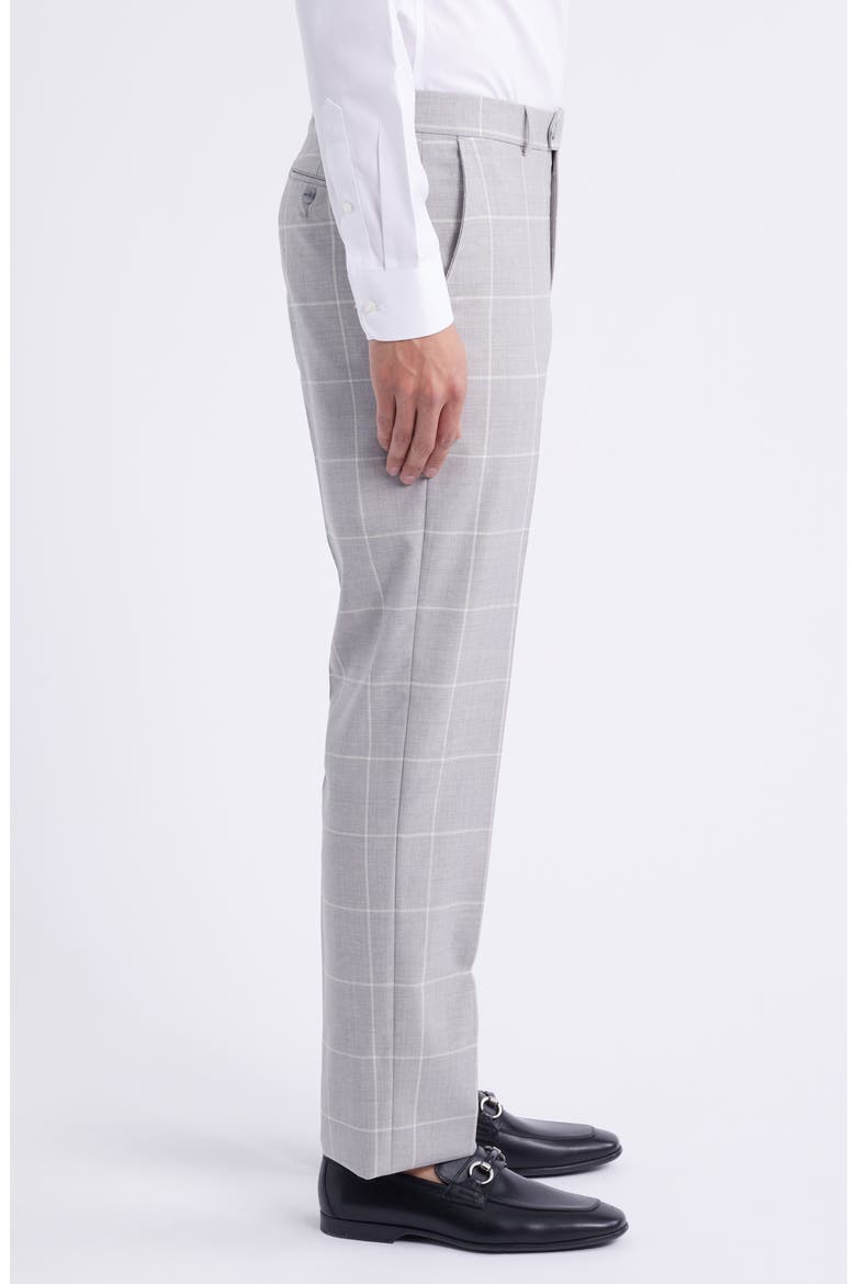 Flat Front Stretch Wool Dress Pants, Alternate, color, PEARL