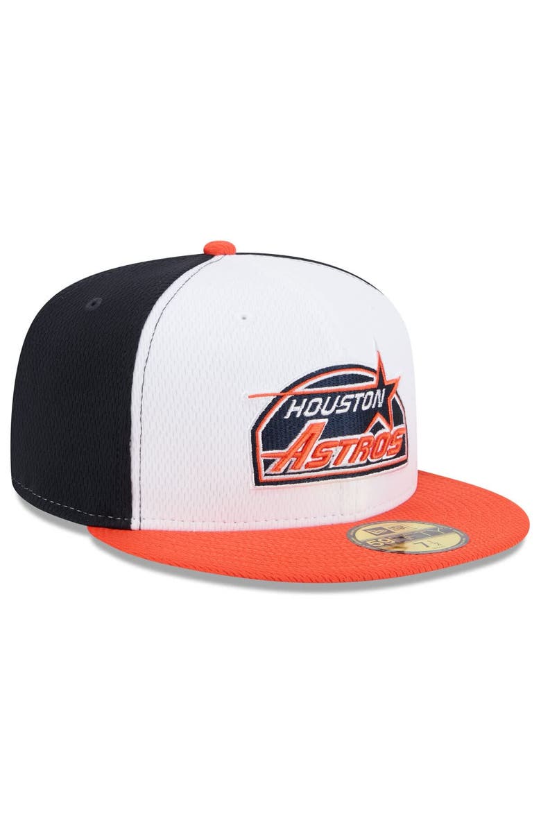 New Era Men's New Era Navy/Orange Houston Astros 2025 MLB Clubhouse 59FIFTY Fitted Hat, Alternate, color, Navy