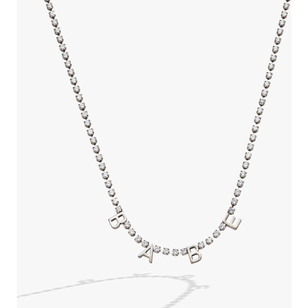 Alex And Ani Babe Tennis Chain Necklace In Silver