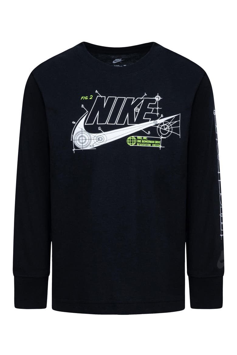 Kids' Future Utility Long Sleeve Graphic T-Shirt, Main, color, BLACK