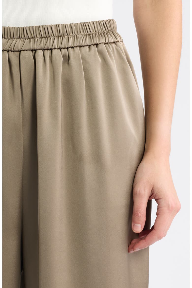 Wide Leg Satin Pants, Alternate, color, MUSHROOM