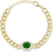 CHLOE AND MADISON Cubic Zirconia Evil Eye Bracelet