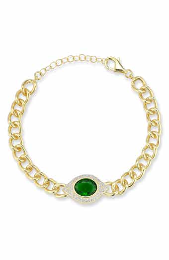CHLOE AND MADISON Cubic Zirconia Evil Eye Bracelet