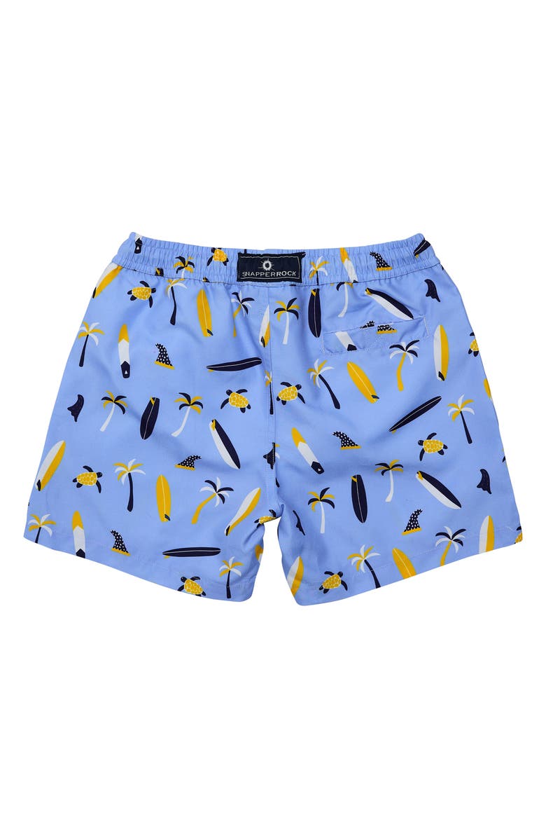 Snapper Rock Kids' Turtle Break Swim Trunks, Alternate, color, Blue