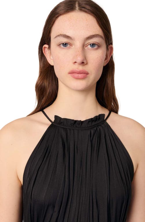 Maje Pleated Trouser Suit In Black