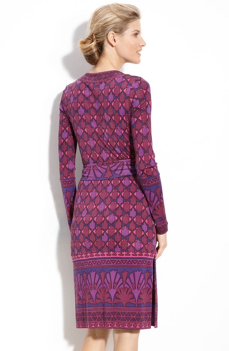Tory Burch 'Audra' Long Sleeve Silk Dress, Alternate, color, 