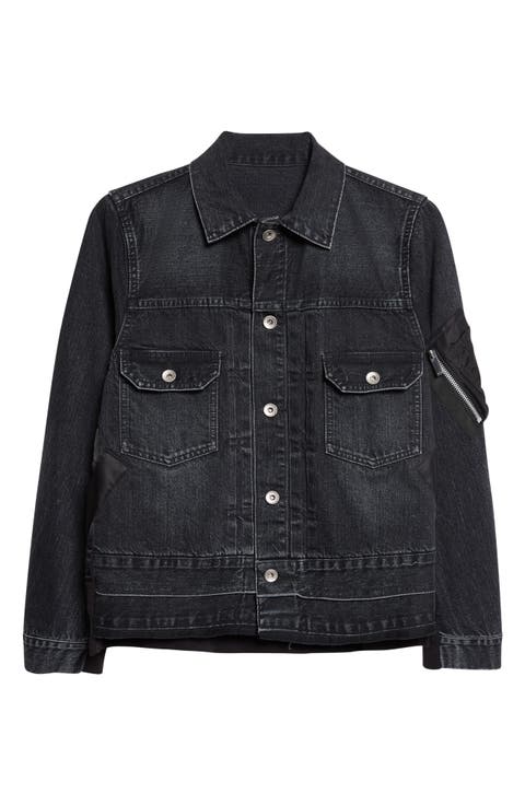 Denim & Nylon Twill Jacket