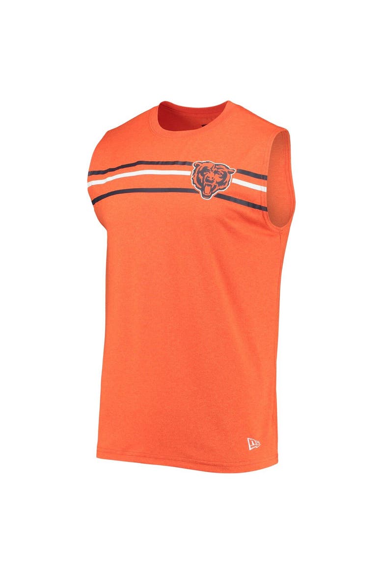 Men's New Era Orange Chicago Bears Brushed Sleeveless Tank Top, Alternate, color, Orange