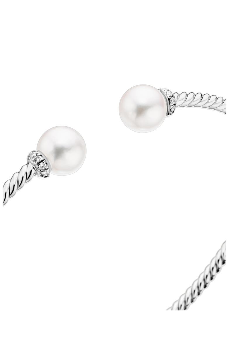 Solari Pearl Bracelet with Diamonds in 18K Gold, Alternate, color, WHITE GOLD/ DIAMOND/ PEARL