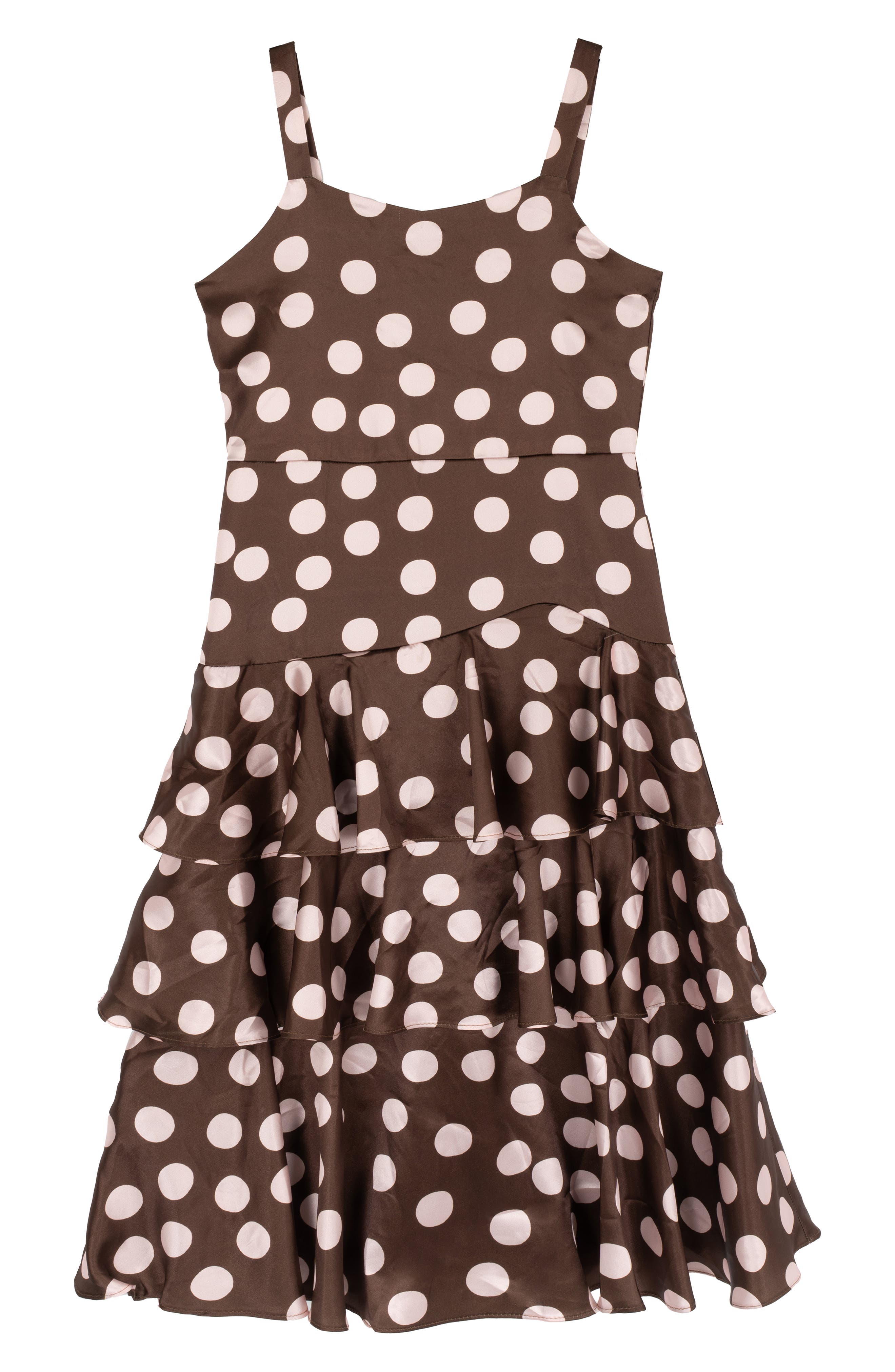 Kids' Polka Dot Satin Party Dress