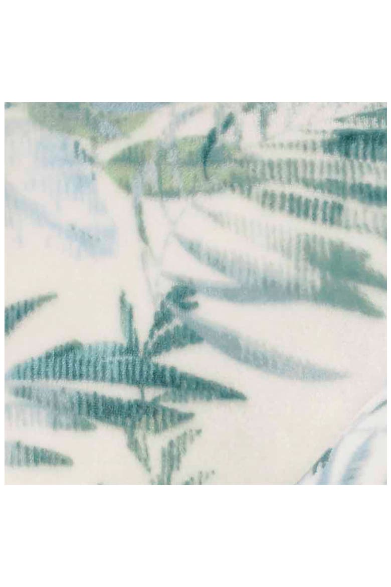 Wallpaper Leaves Fleece Throw Blanket, Alternate, color, GREEN