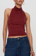 Princess Polly Giggle Cowl Neck Halter Top