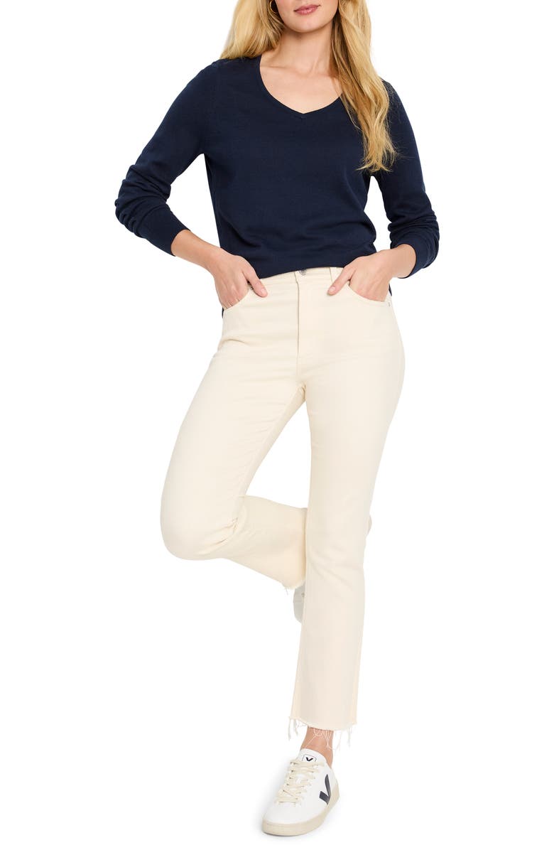 NIC+ZOE Set In V-Neck Sweater, Alternate, color, Dark Indigo