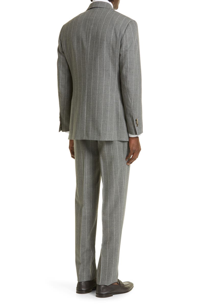Thom Sweeney Pinstripe Virgin Wool Suit, Alternate, color, 