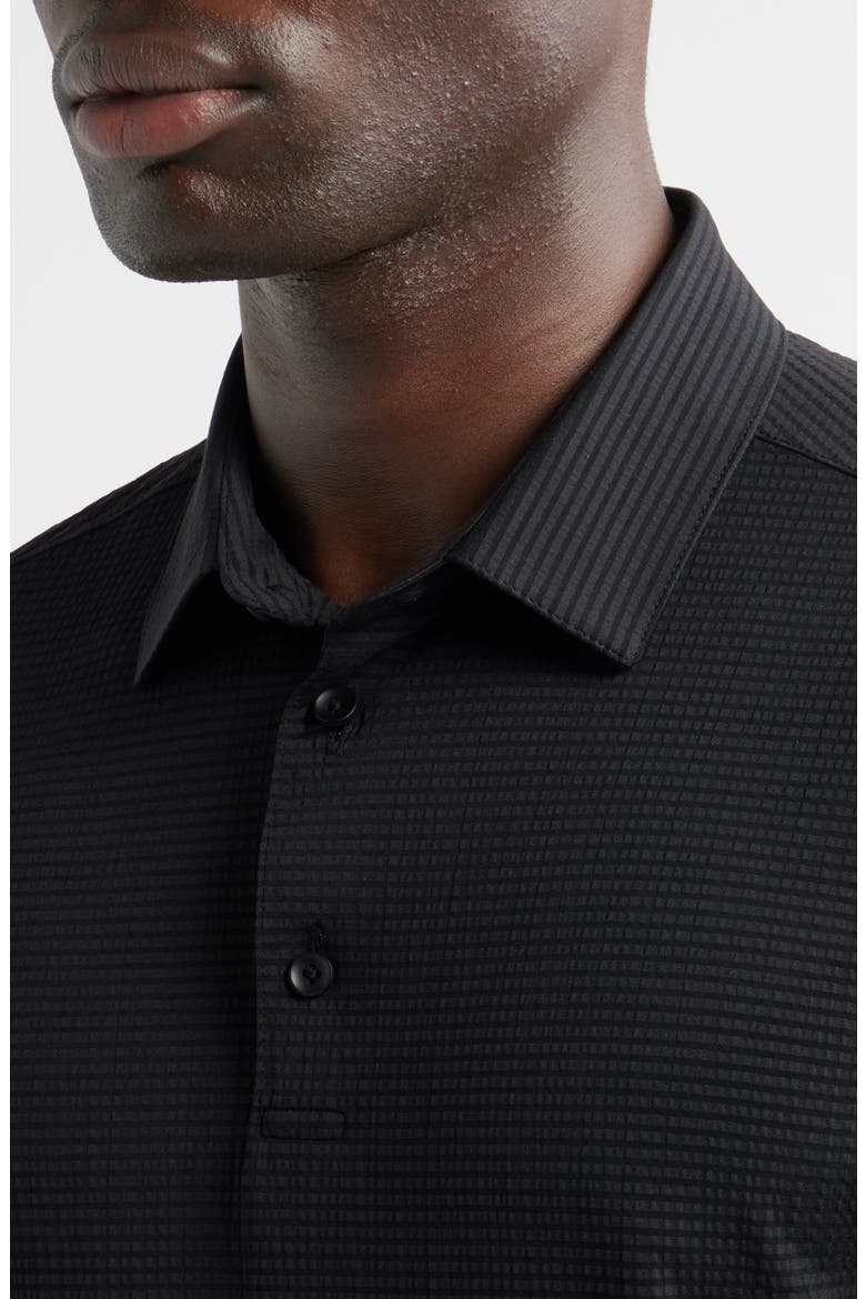 Copa Pinstripe Polo, Alternate, color, BLACK