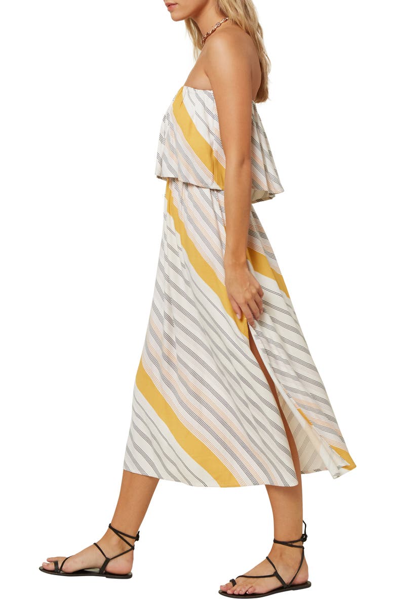 O'Neill Koia Stripe Strapless Dress, Alternate, color,