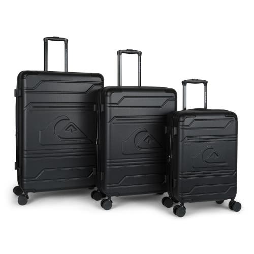 Quiksilver Rincon Suitcases Pc Hardside Expandable Luggage With Spinner Wheels, 3-piece Set In Black