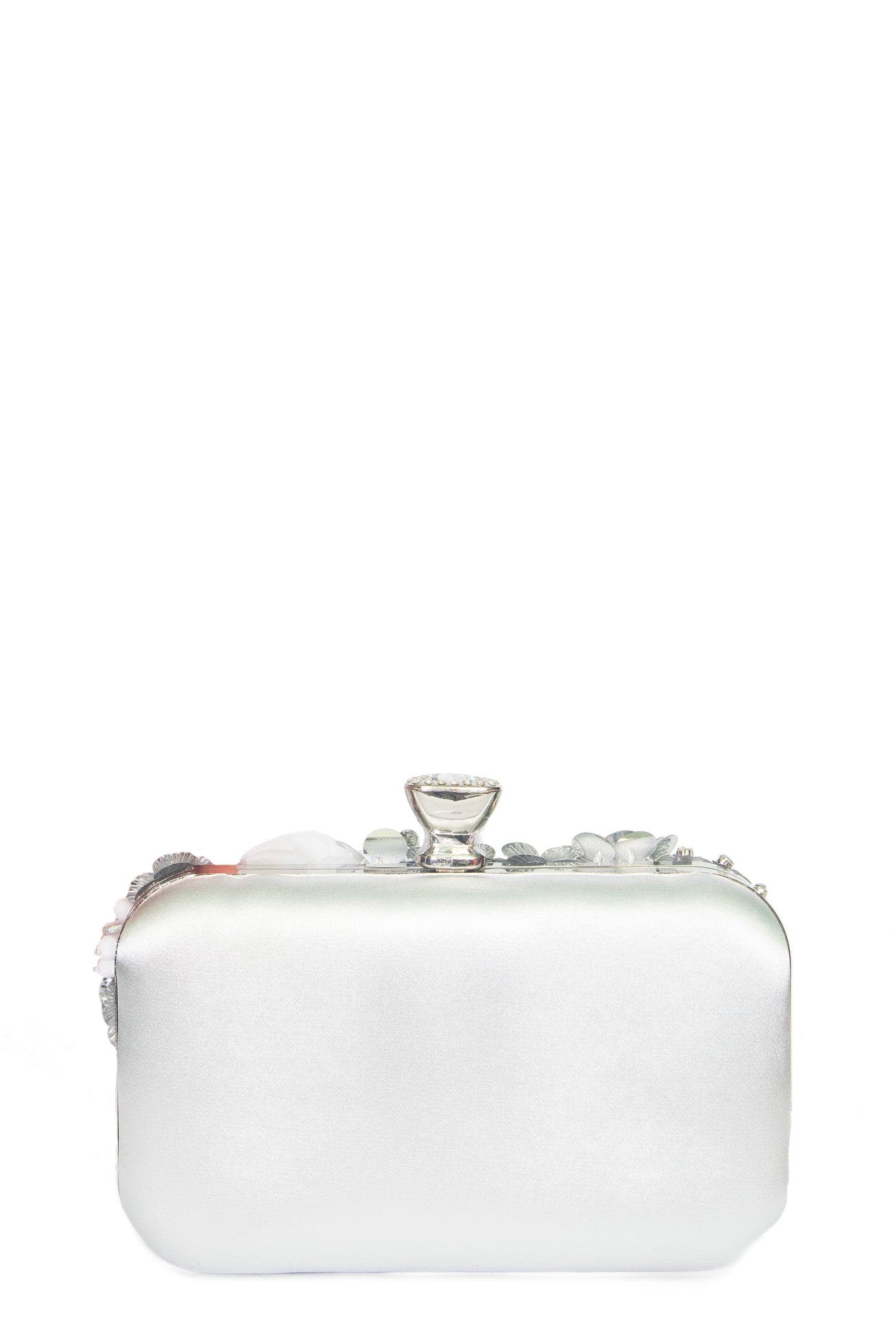 Flower Clutch, Alternate, color, SILVER