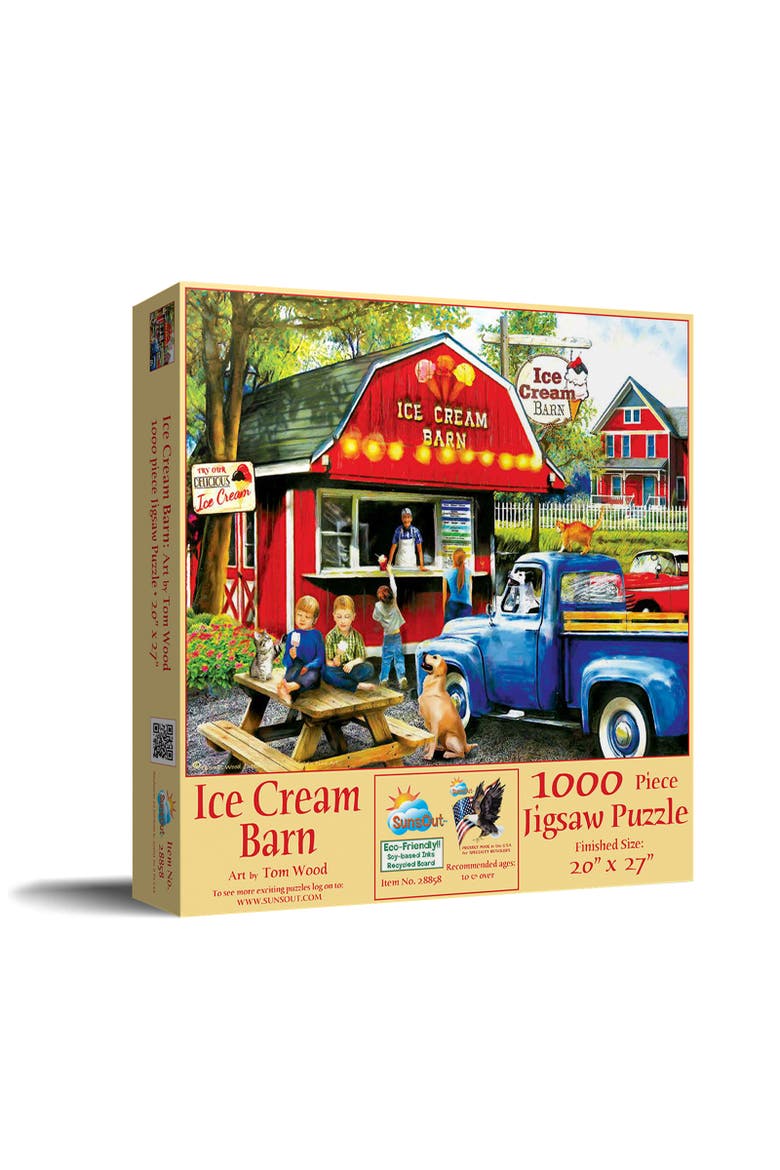 The Ice Cream Barn 1000 piece Jigsaw Puzzle for Adults, Main, color, Multicolor