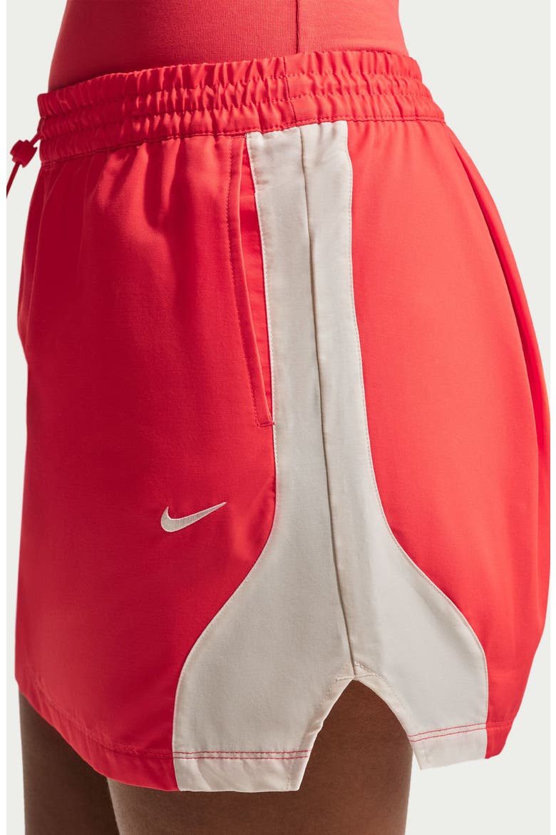 Sportswear Street Mid Rise Mini Skirt, Alternate, color, LIGHT CRIMSON/ CHALK/ CHALK