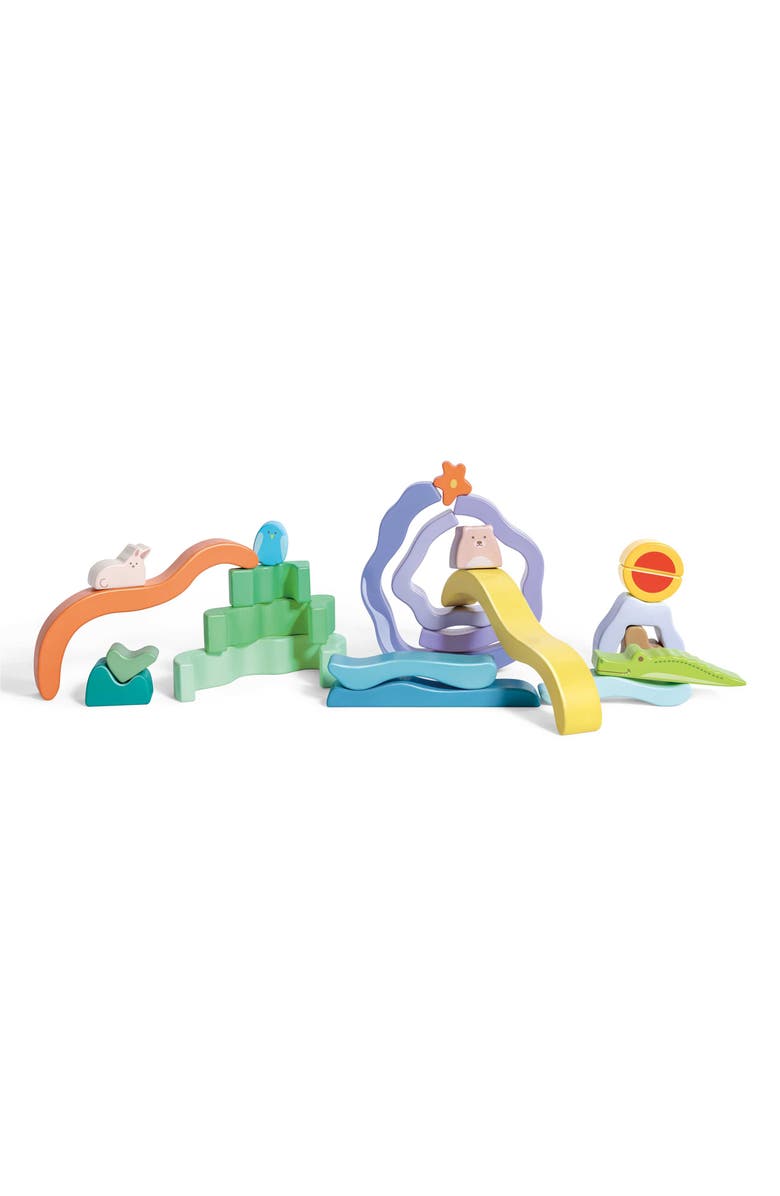 Hape Nature Scene Stacking Blocks, Alternate, color, Multi