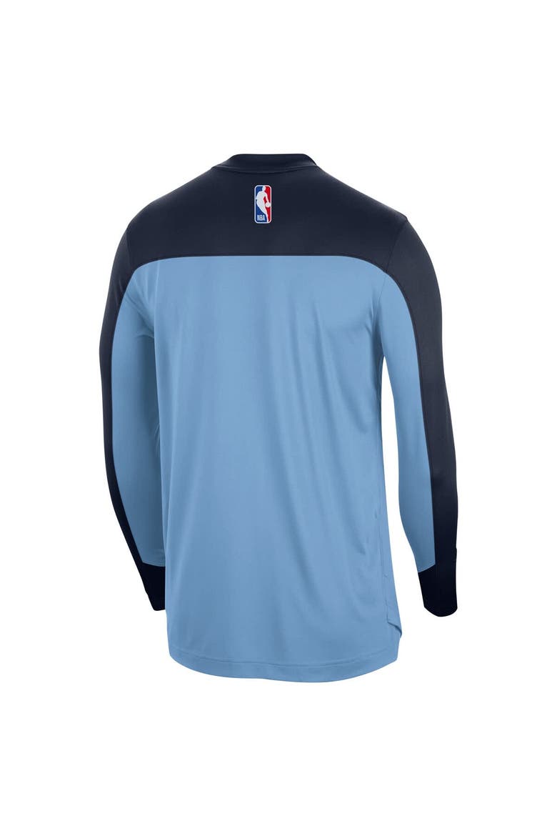 Men's Nike Light Blue Memphis Grizzlies 2024/25 Authentic Pre-Game Legend Long Sleeve Shooting Shirt, Alternate, color, Light Blue