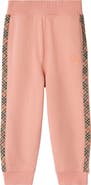 Burberry Girls' Check Trim Cotton Jogging Pants