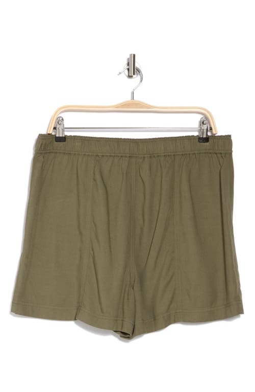 Shop Melrose And Market Drawstring Cargo Shorts In Olive Kalamata
